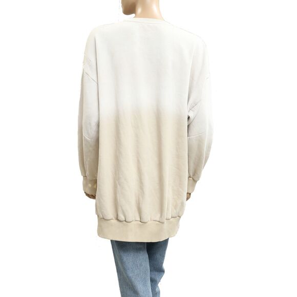 Free People Ombre Tie-Dye Pullover Sweatshirt Top Long Sleeve Oversized S 283162 - Picture 3 of 4
